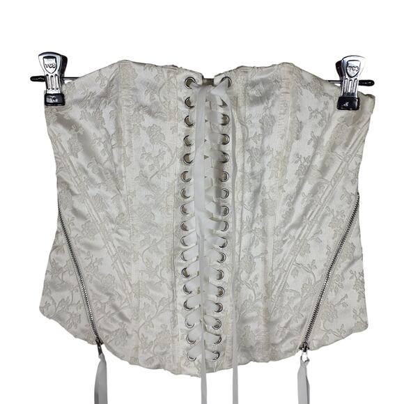 For Love & Lemons Floral White Lilibet Corset Top Size XS - Picture 2 of 7